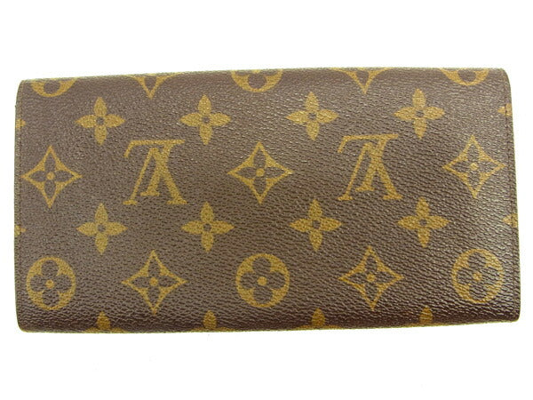 LOUIS VUITTON Long Wallet Purse M61724 Brown Pochette Porto MonÃÂ©credi