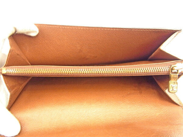 LOUIS VUITTON Long Wallet Purse M61724 Brown Pochette Porto MonÃÂ©credi