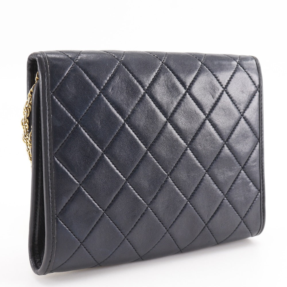 CHANEL Shoulder Bag C00060 lambskin black vintage Chain pochette Matelasse Mini/AGNEAU TANNE Women