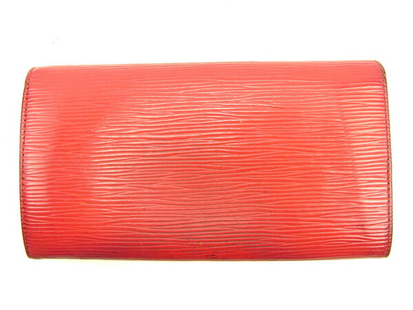 LOUIS VUITTON Long Wallet Purse M63577 Castilian red Pochette Porto MonÃÂ©credi