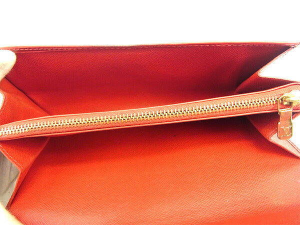 LOUIS VUITTON Long Wallet Purse M63577 Castilian red Pochette Porto MonÃÂ©credi