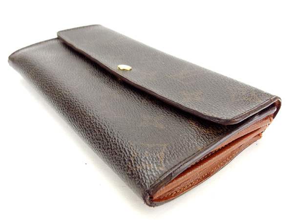 LOUIS VUITTON Long Wallet Purse M61725 Brown Pochette Porto MonÃÂ©credi