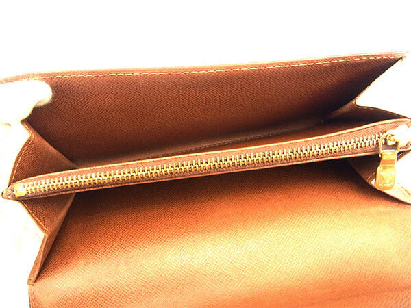 LOUIS VUITTON Long Wallet Purse M61725 Brown Pochette Porto MonÃÂ©credi