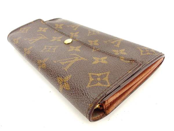 LOUIS VUITTON Long Wallet Purse M61725 Brown Pochette Porto MonÃÂ©credi
