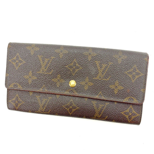 LOUIS VUITTON Long Wallet Purse M61724 Brown Pochette Porto MonÃÂ©credi