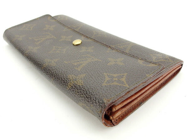 LOUIS VUITTON Long Wallet Purse M61724 Brown Pochette Porto MonÃÂ©credi