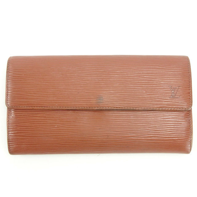 LOUIS VUITTON Long Wallet Purse M63573 Brown Pochette Porto MonÃÂ©credi