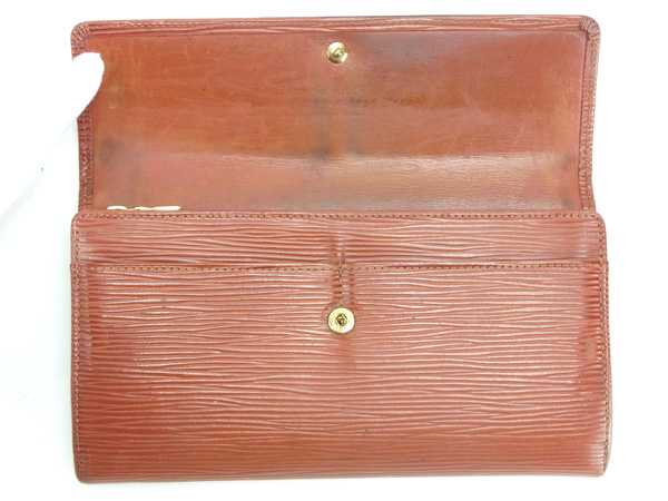 LOUIS VUITTON Long Wallet Purse M63573 Brown Pochette Porto MonÃÂ©credi