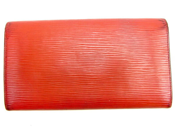 LOUIS VUITTON Long Wallet Purse M63577 Red Pochette Porto MonÃÂ©credi