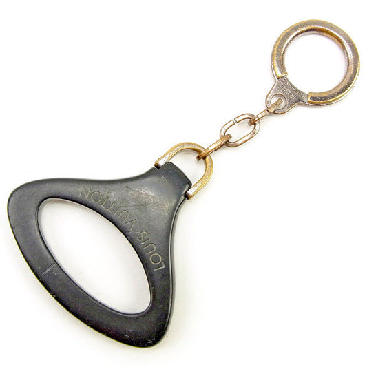 LOUIS VUITTON Key ring M63832 Black x silver Porto Crepe Z