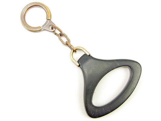 LOUIS VUITTON Key ring M63832 Black x silver Porto Crepe Z