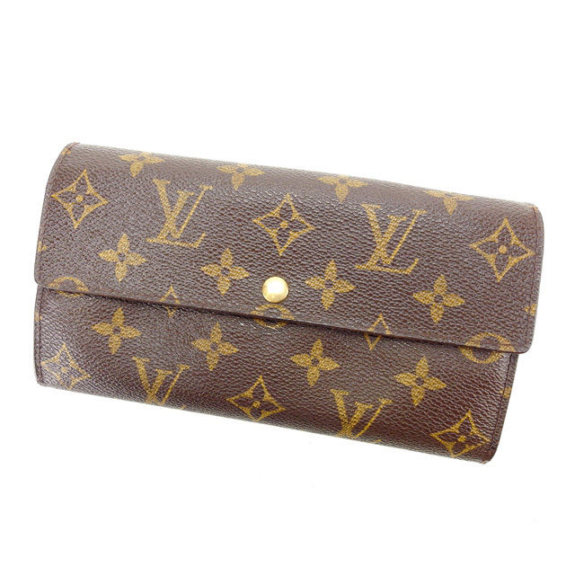 LOUIS VUITTON Long Wallet Purse M61725 Monogram canvas Brown Pochette Porto MonÃÂ©credi
