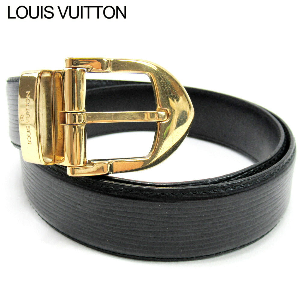 LOUIS VUITTON belt M68332 black Saintur Classic 85