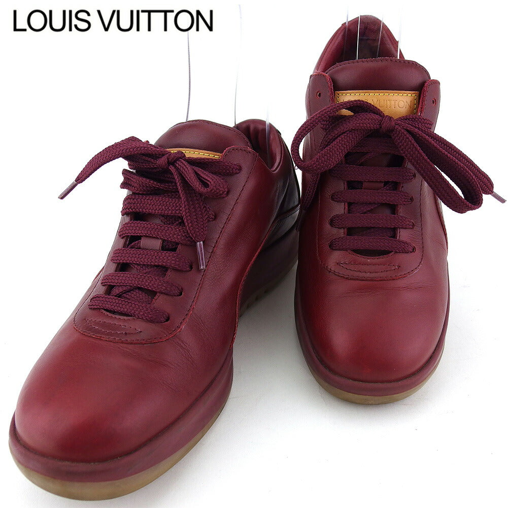 LOUIS VUITTON sneakers Bordeaux Beige Brown #36 Low-cut 36