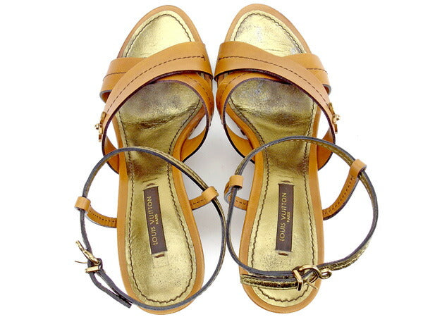LOUIS VUITTON Sandals light brown #35ï½¥1/2