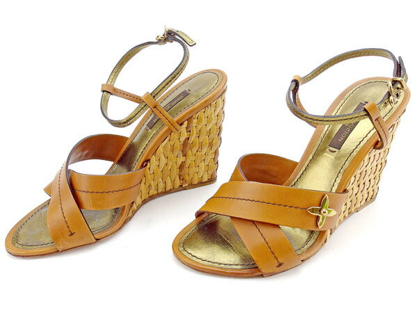LOUIS VUITTON Sandals light brown #35ï½¥1/2