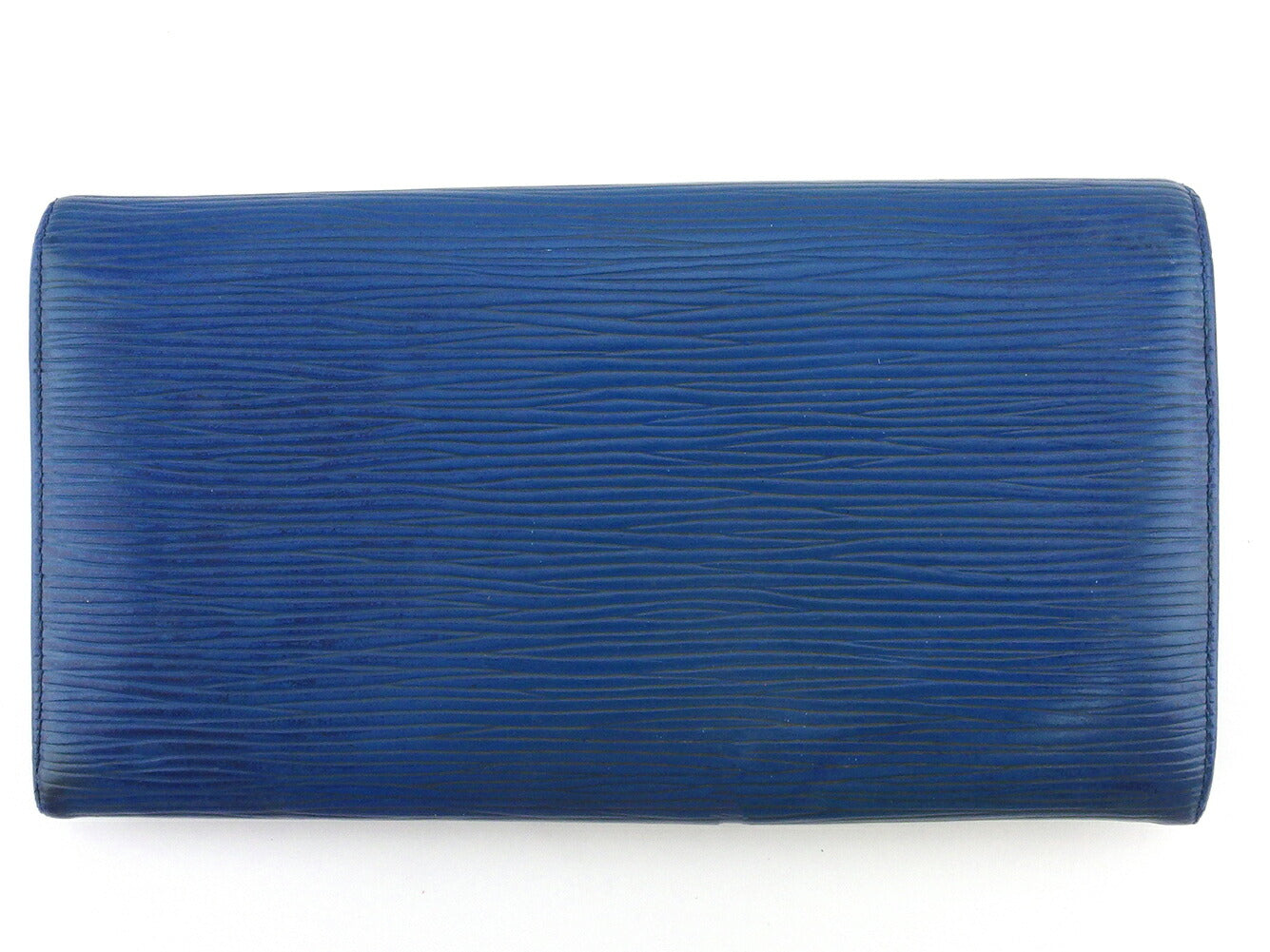 LOUIS VUITTON Long Wallet Purse M63575 Blue gold Pochette Porto MonÃÂ©credi