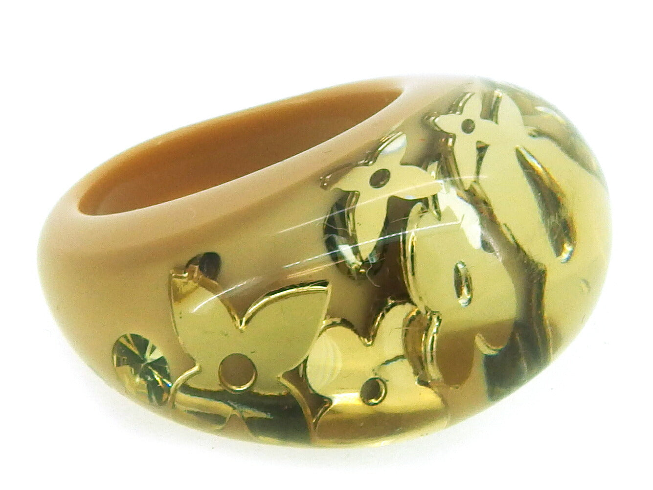 LOUIS VUITTON Ring M65311 Beige gold #15-16 Berg Unclusion