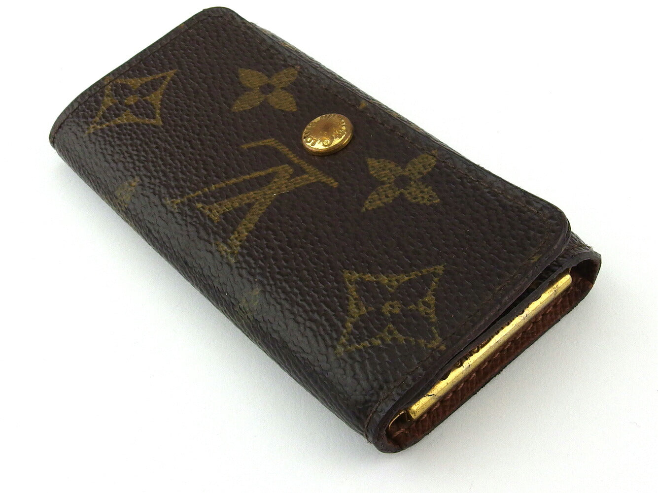 LOUIS VUITTON Key case Key holder  M62631 Brown beige gold Multicles4