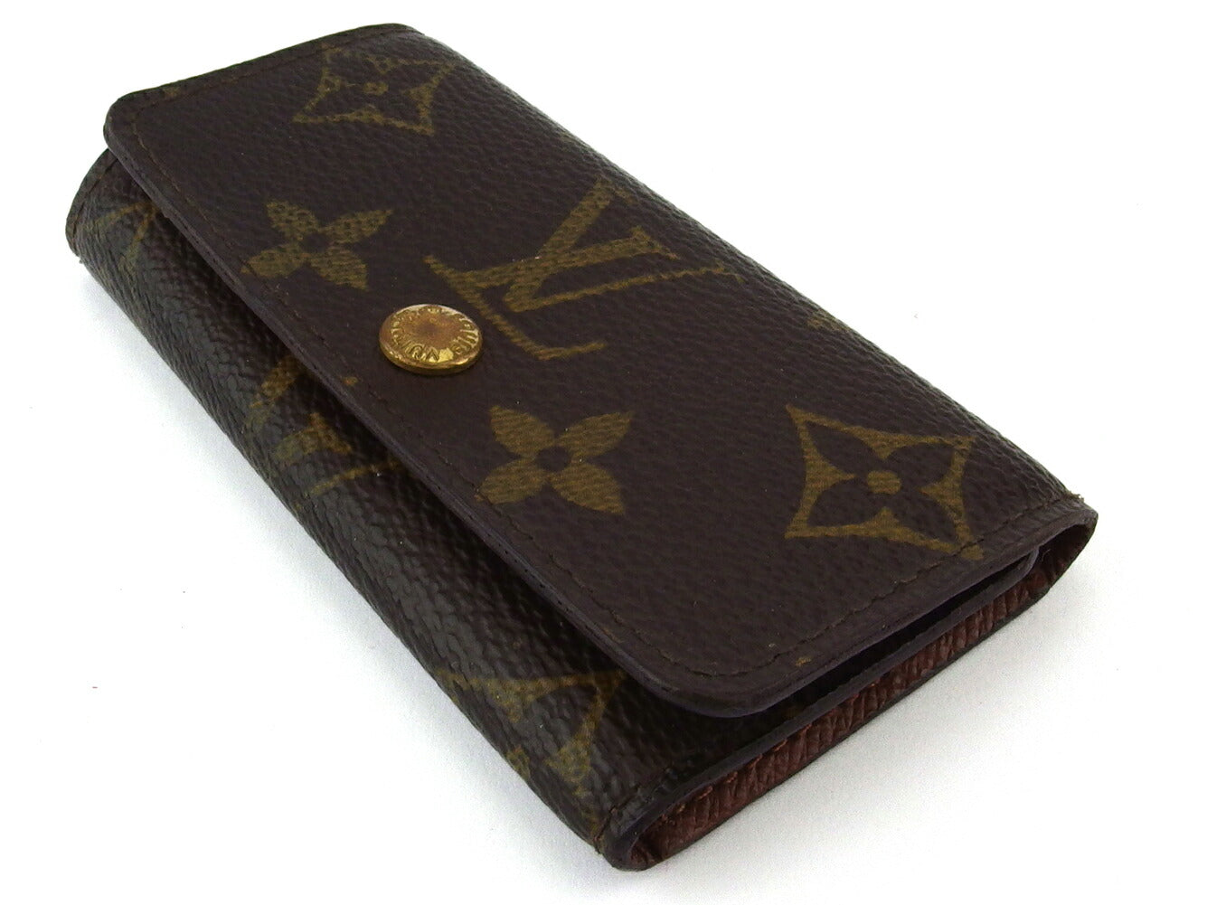 LOUIS VUITTON Key case Key holder  M62631 Brown beige gold Multicles4