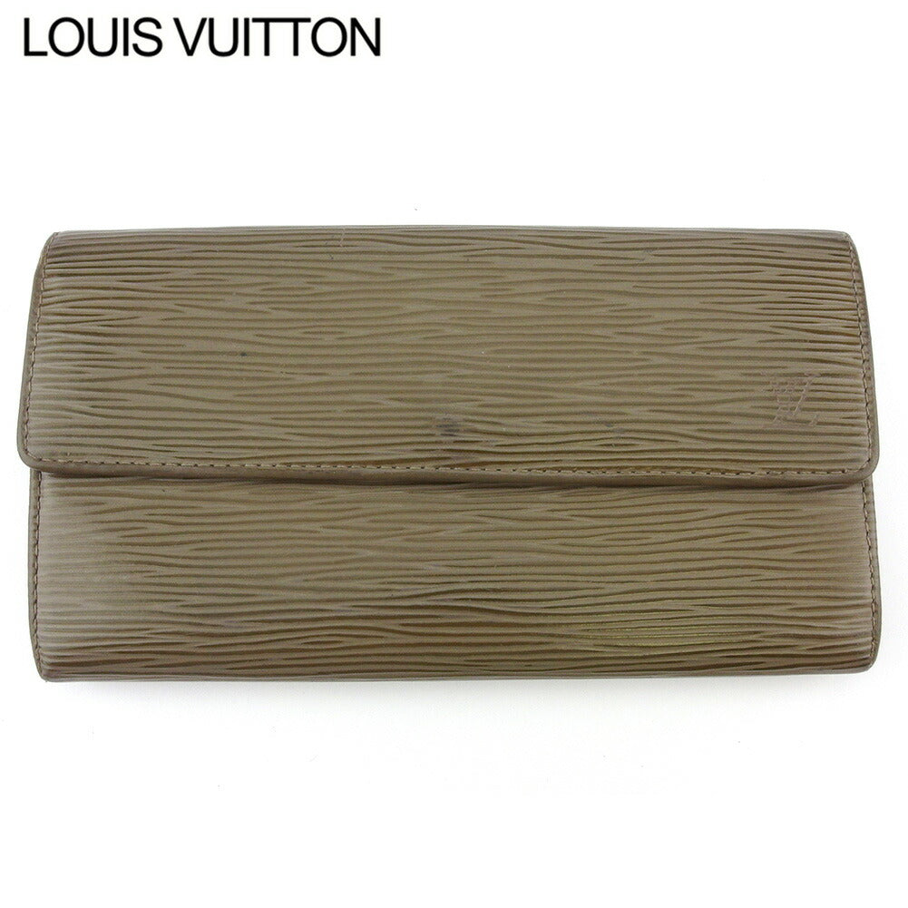 LOUIS VUITTON Long Wallet Purse M6357C Gray Brown Silver Pochette Porto MonÃÂ©credi