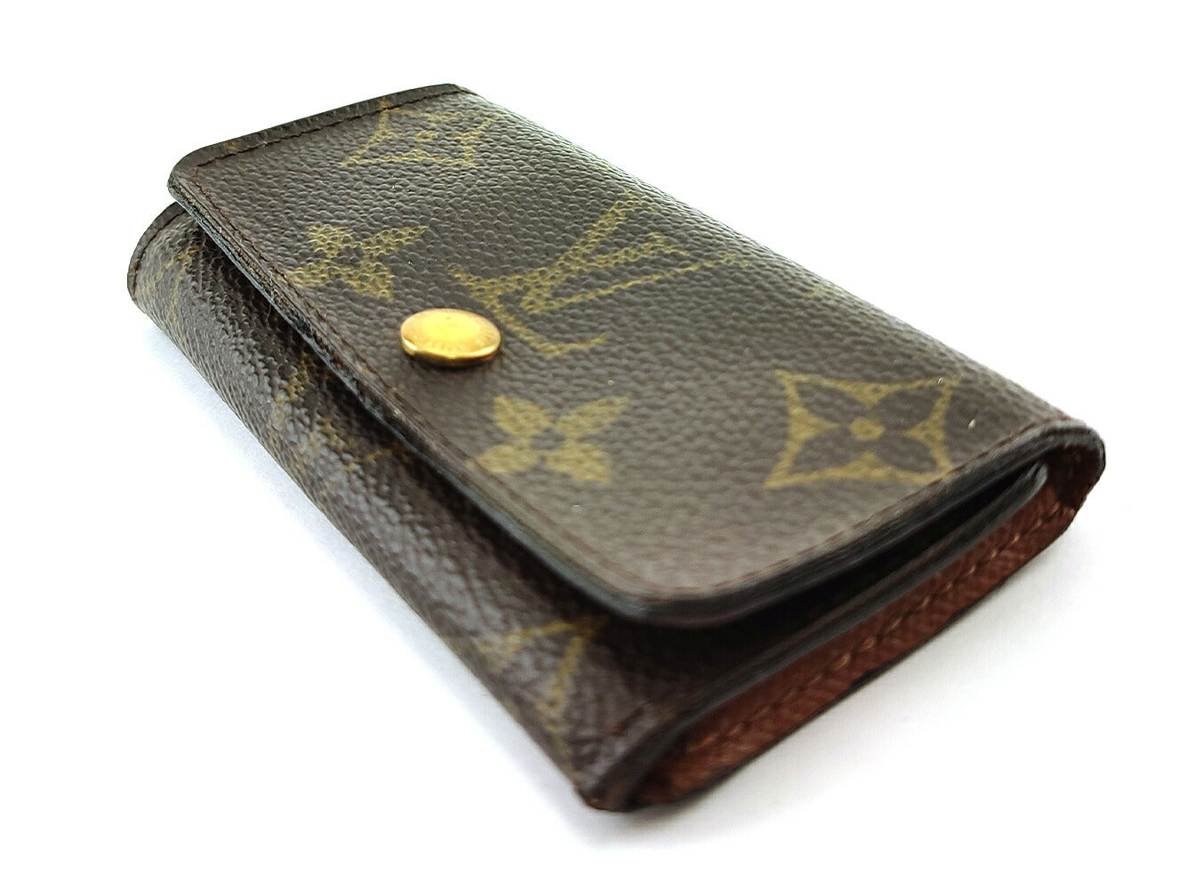 LOUIS VUITTON Key case Key holder  M62631 Brown beige gold Multicles4