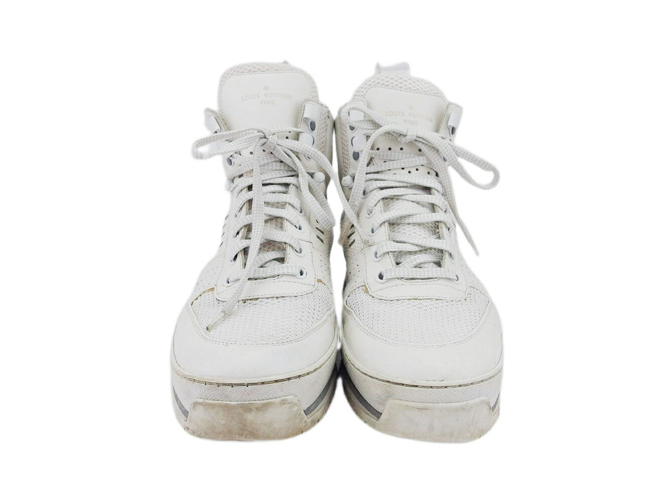 LOUIS VUITTON sneakers White gray Limited Edition Lace-Up High-Top 6