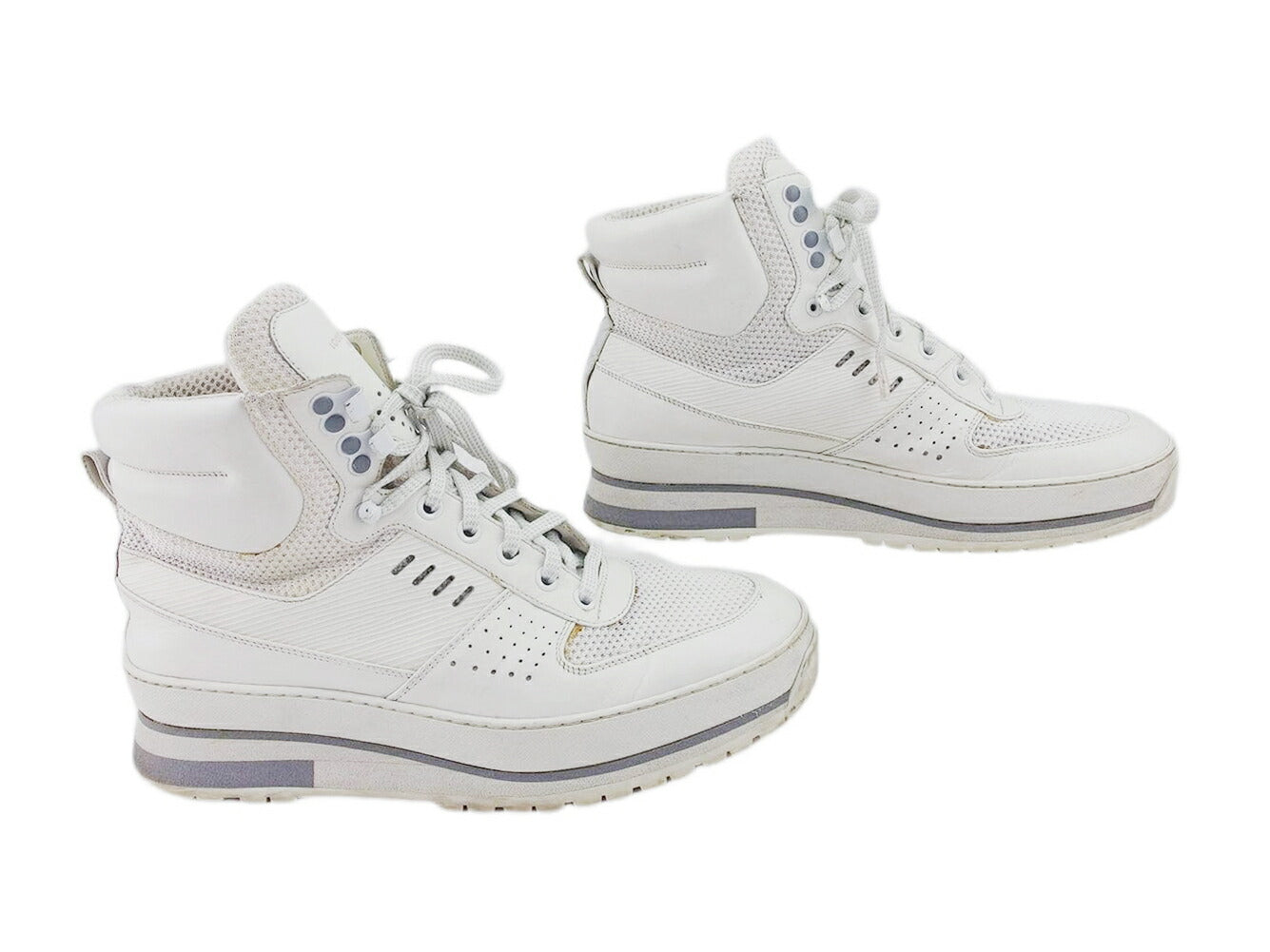 LOUIS VUITTON sneakers White gray Limited Edition Lace-Up High-Top 6