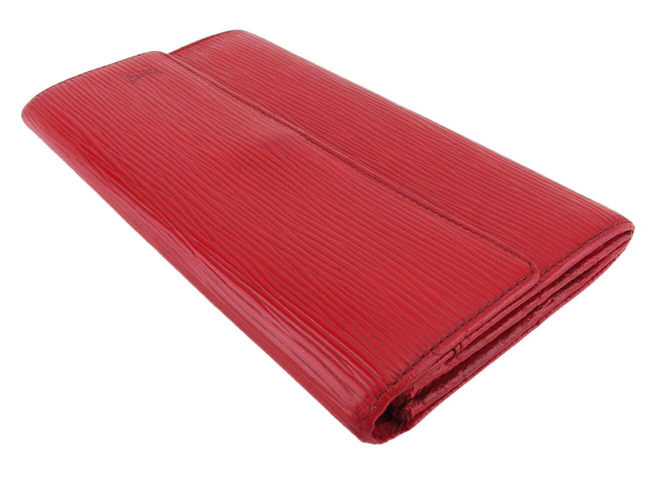 LOUIS VUITTON Long Wallet Purse M63577 Red gold Pochette Porto MonÃÂ©credi