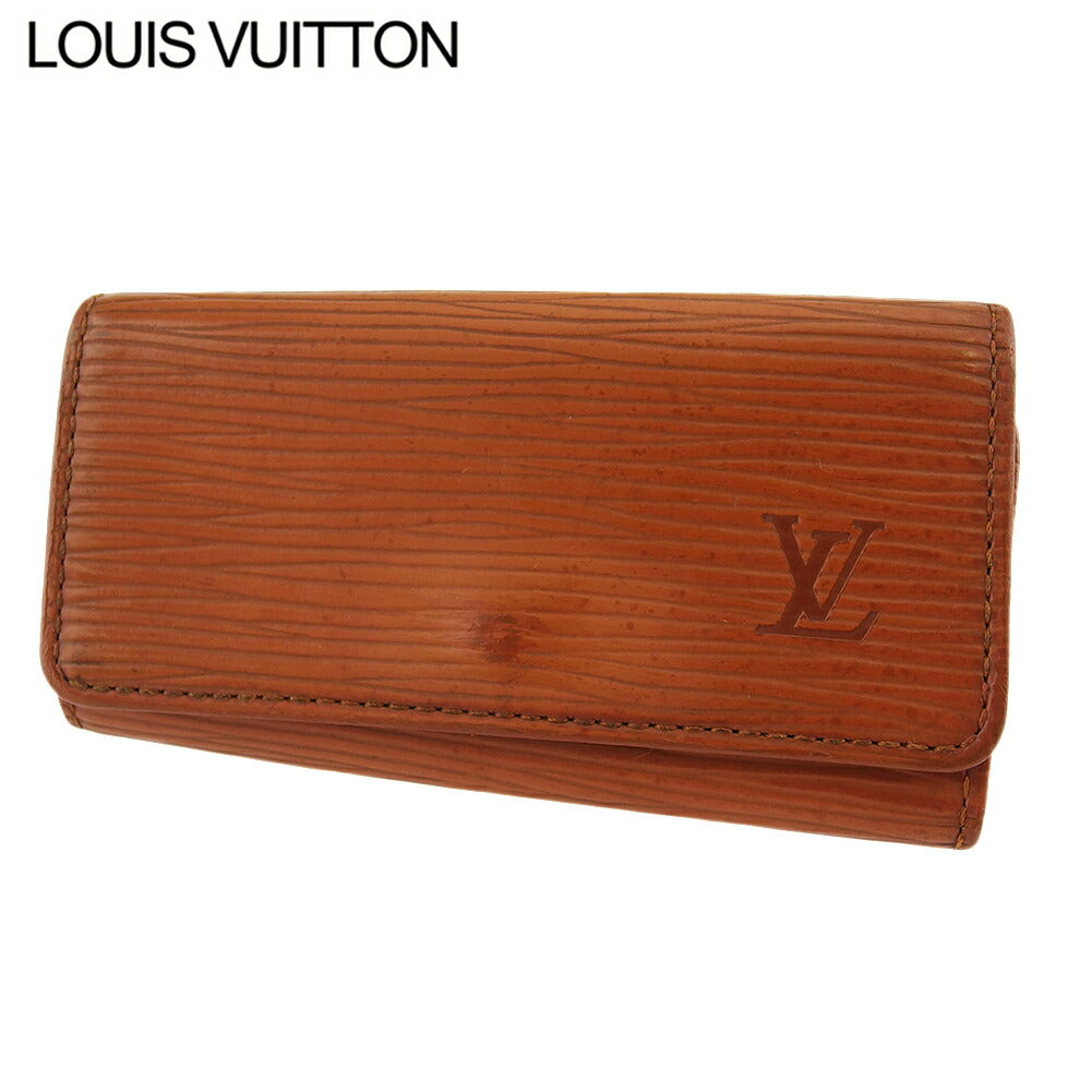 LOUIS VUITTON Key case Key holder  M63828 Light brown gold Multicles4