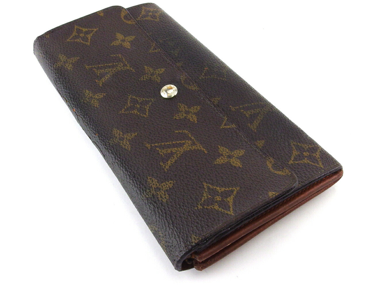 LOUIS VUITTON Long Wallet Purse M61724 Brown beige Pochette Porto MonÃÂ©credi