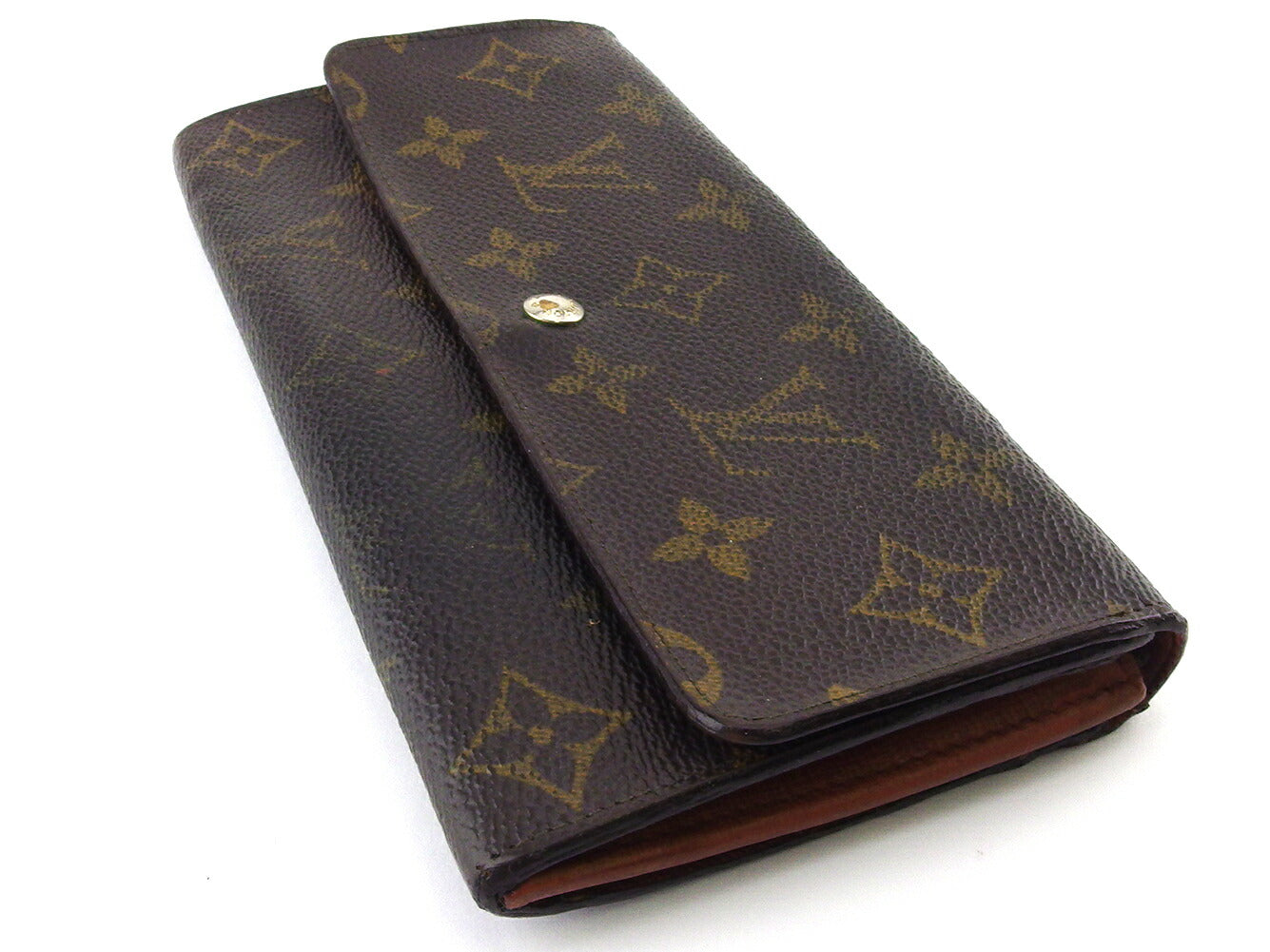 LOUIS VUITTON Long Wallet Purse M61724 Brown beige Pochette Porto MonÃÂ©credi
