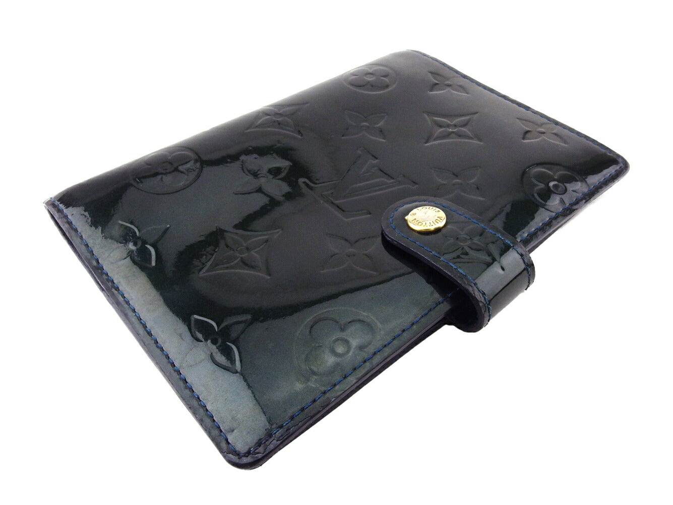 LOUIS VUITTON Notebook cover R21061 Patent leather Dark green Agenda PM