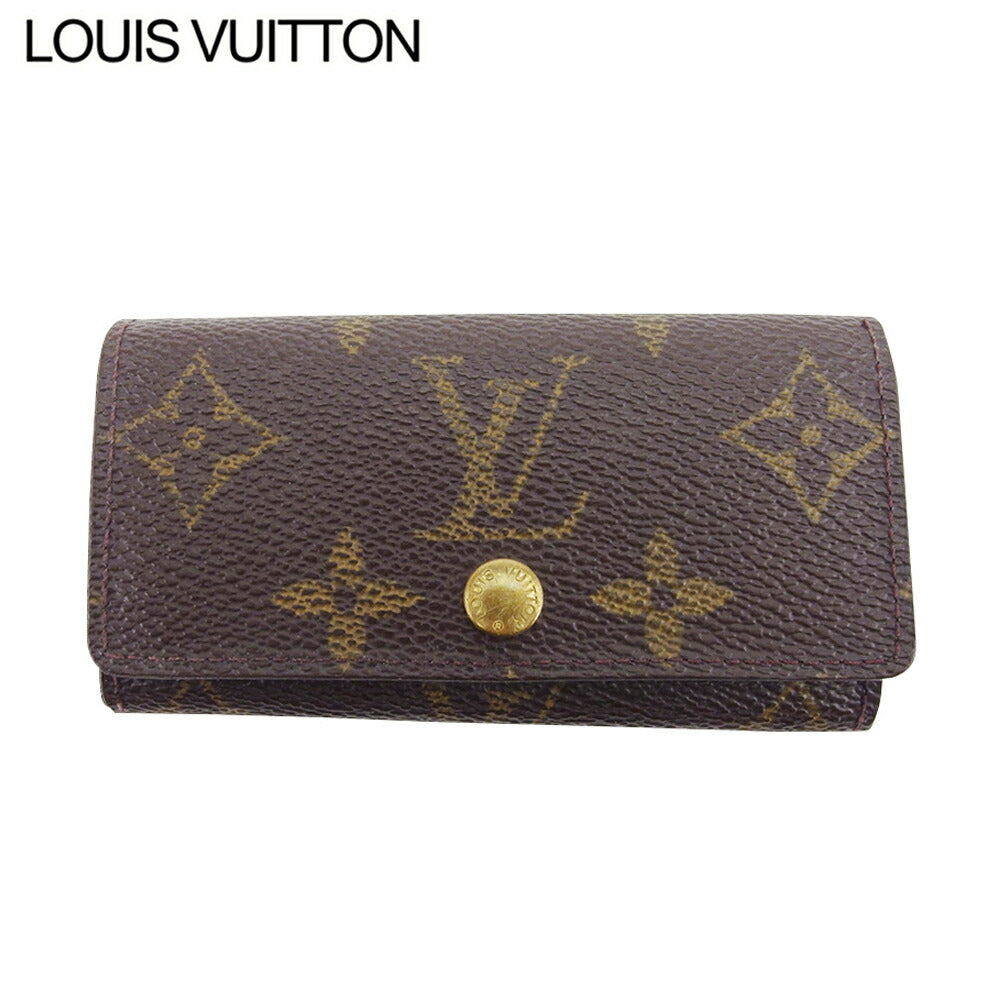 LOUIS VUITTON Key case Key holder  M62631 Brown beige gold Multicles4