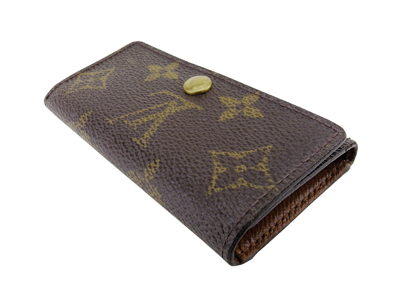LOUIS VUITTON Key case Key holder  M62631 Brown beige gold Multicles4
