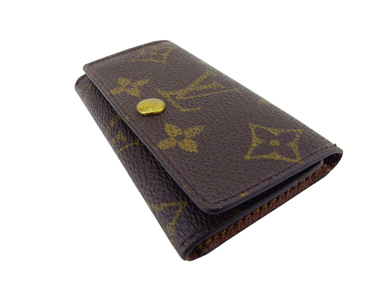 LOUIS VUITTON Key case Key holder  M62631 Brown beige gold Multicles4