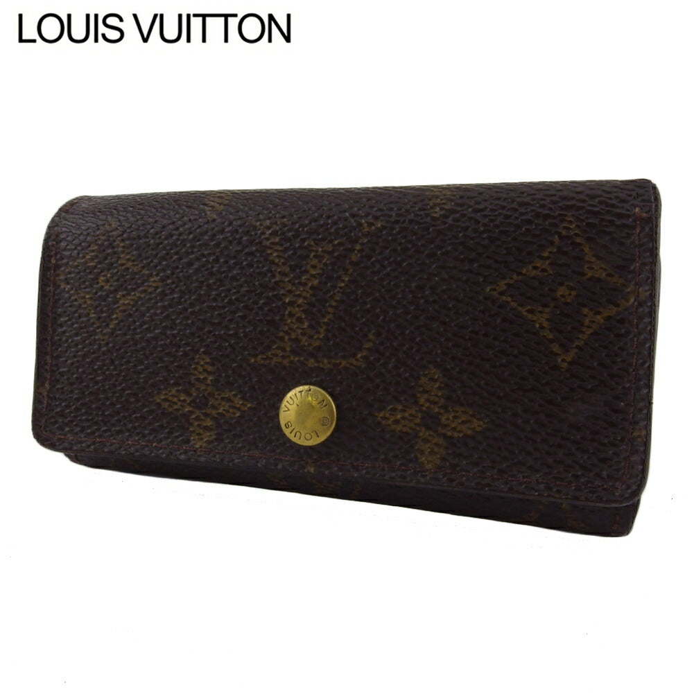 LOUIS VUITTON Key case Key holder  M62631 Brown beige gold Multicles4