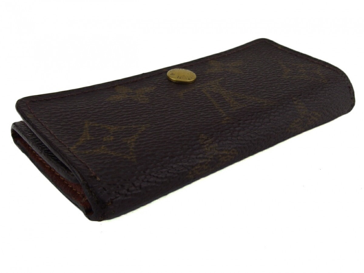 LOUIS VUITTON Key case Key holder  M62631 Brown beige gold Multicles4