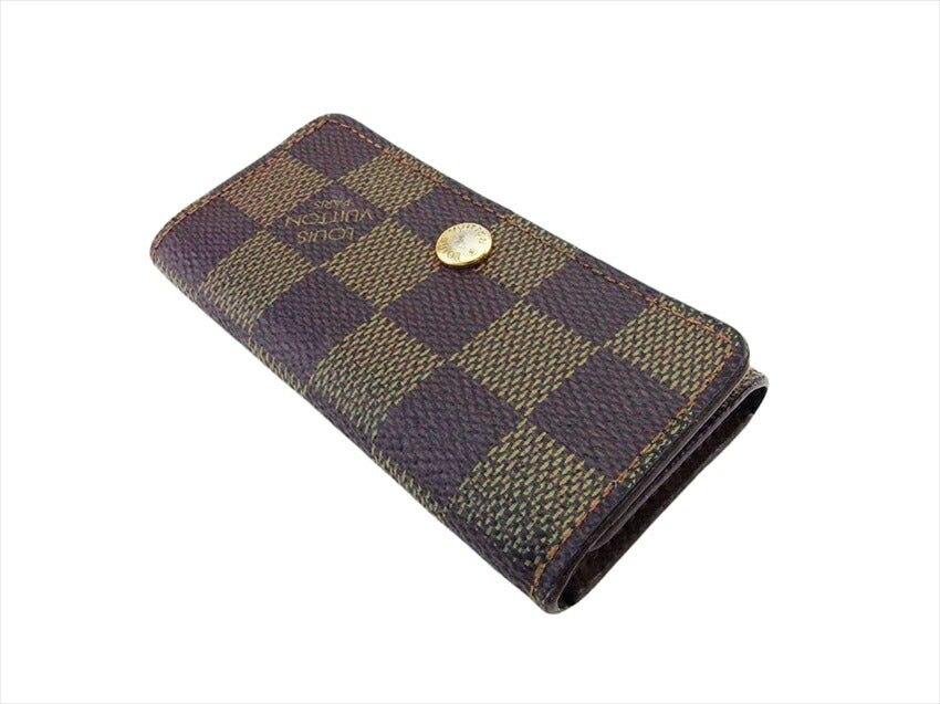 LOUIS VUITTON Key case Key holder  N62631 Brown beige gold Multicles4