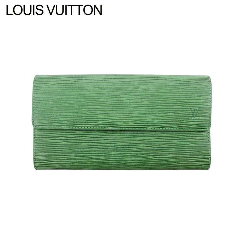 LOUIS VUITTON Long Wallet Purse M63574 Borneo Green Pochette Porto MonÃÂ©credi