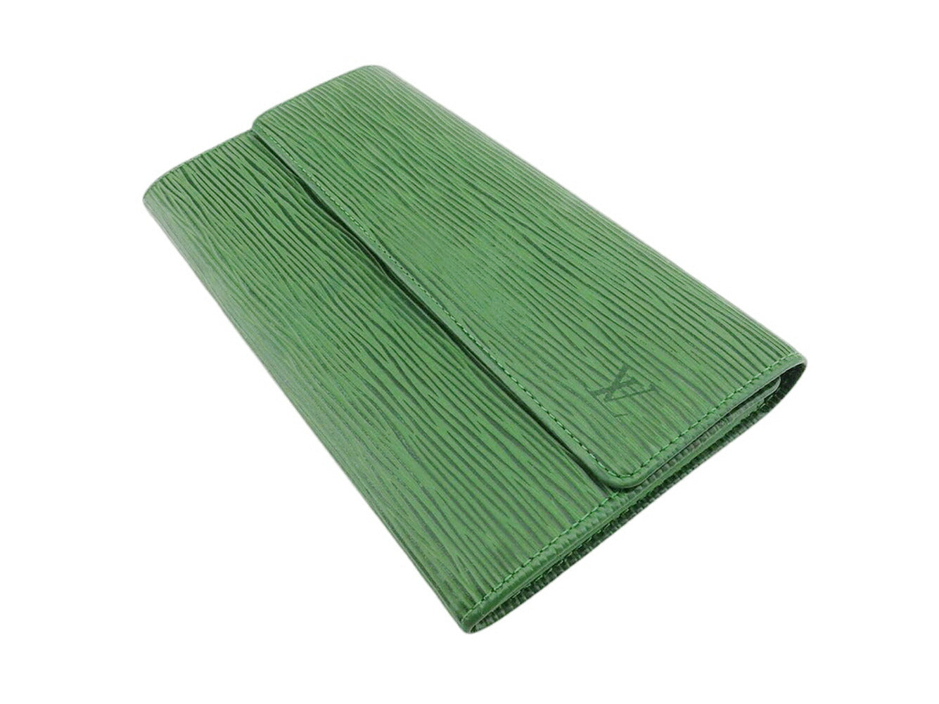 LOUIS VUITTON Long Wallet Purse M63574 Borneo Green Pochette Porto MonÃÂ©credi