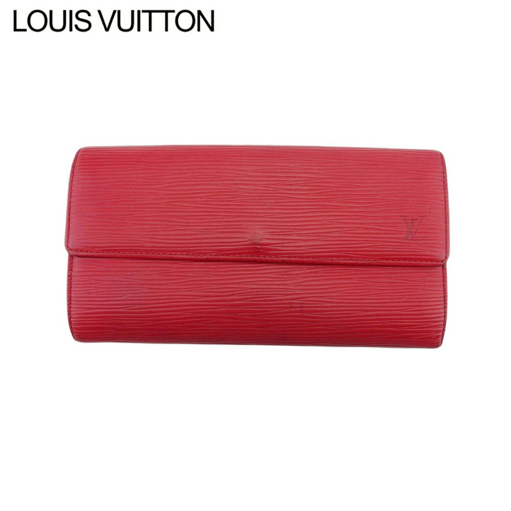 LOUIS VUITTON Long Wallet Purse M63577 Castilian Red Pochette Porto MonÃÂ©credi