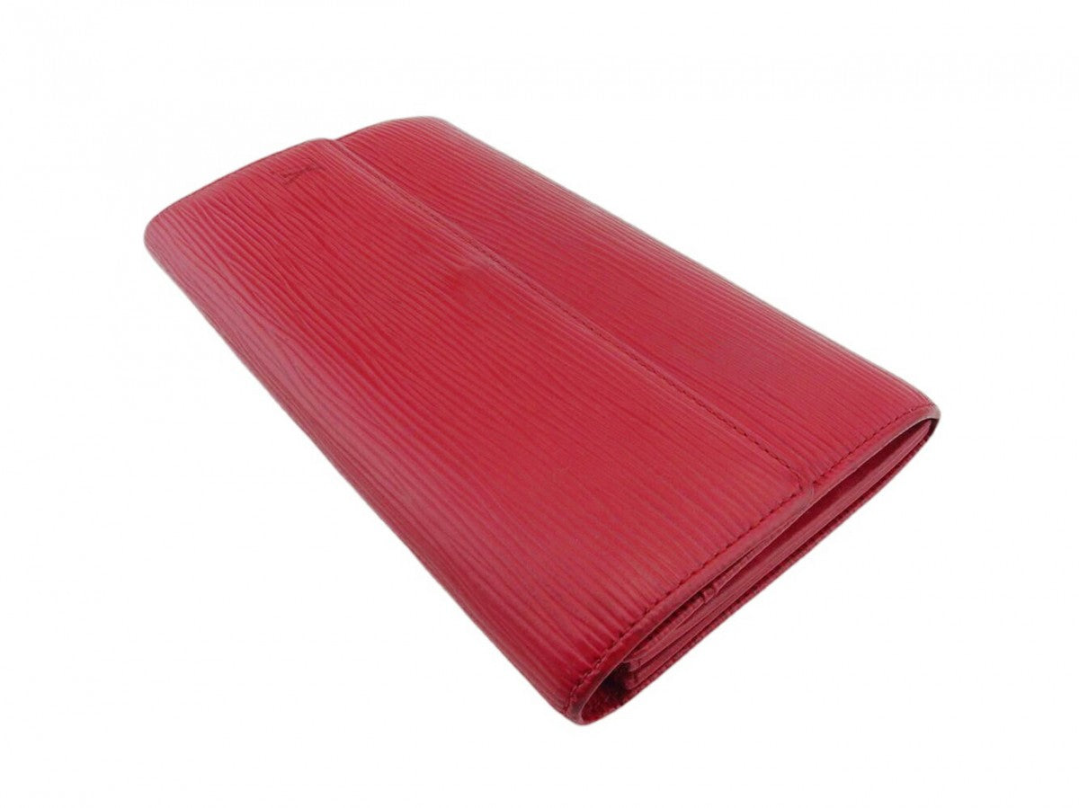 LOUIS VUITTON Long Wallet Purse M63577 Castilian Red Pochette Porto MonÃÂ©credi