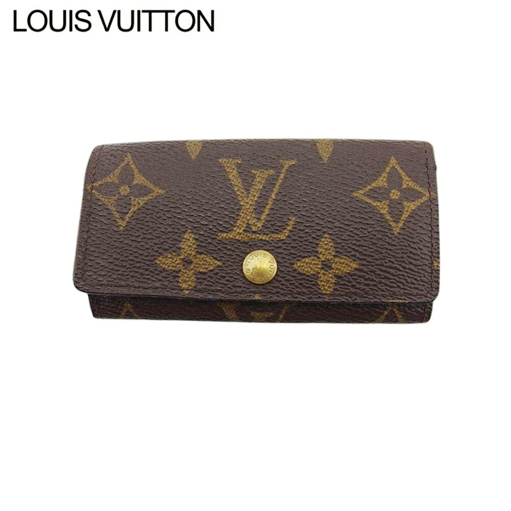 LOUIS VUITTON Key case Key holder  M62631 Brown beige gold Multicles4