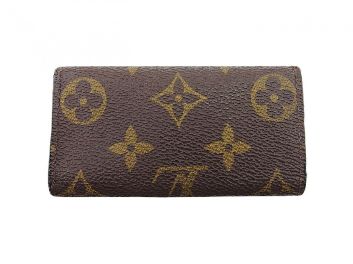 LOUIS VUITTON Key case Key holder  M62631 Brown beige gold Multicles4