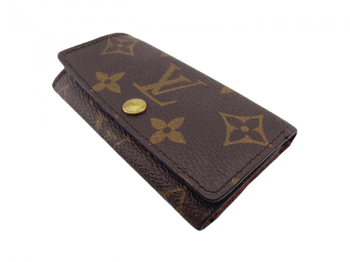 LOUIS VUITTON Key case Key holder  M62631 Brown beige gold Multicles4