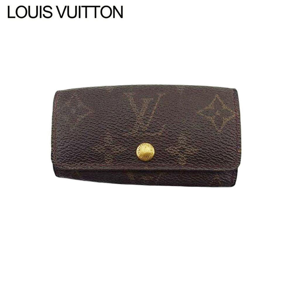 LOUIS VUITTON Key case Key holder  M62631 Brown beige gold Multicles4