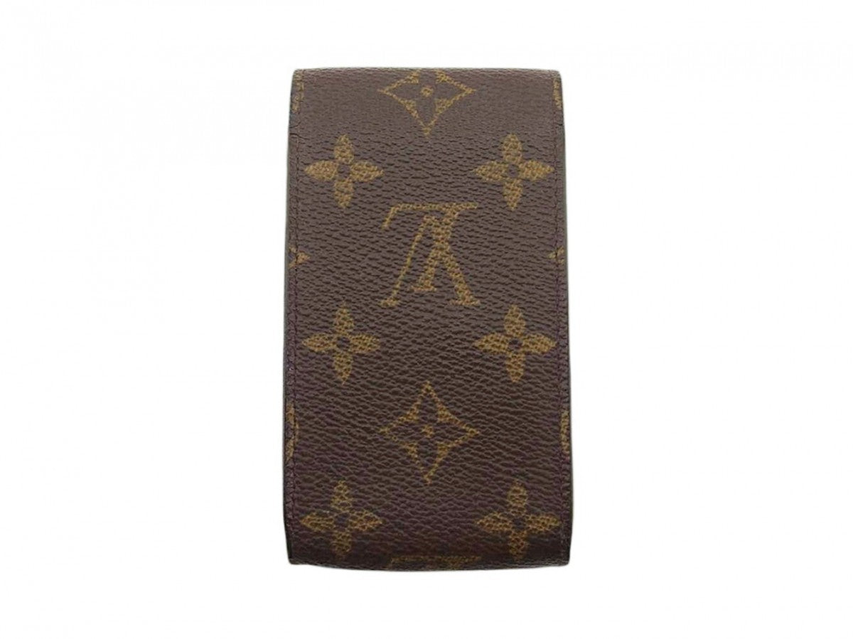 LOUIS VUITTON Cigarette case M63024 Monogram canvas Brown beige Etui cigarette