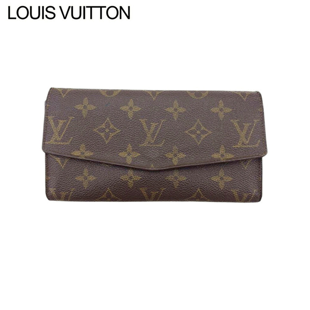 LOUIS VUITTON Long Wallet Purse M61724 Brown beige gold Pochette Porto MonÃÂ©credi