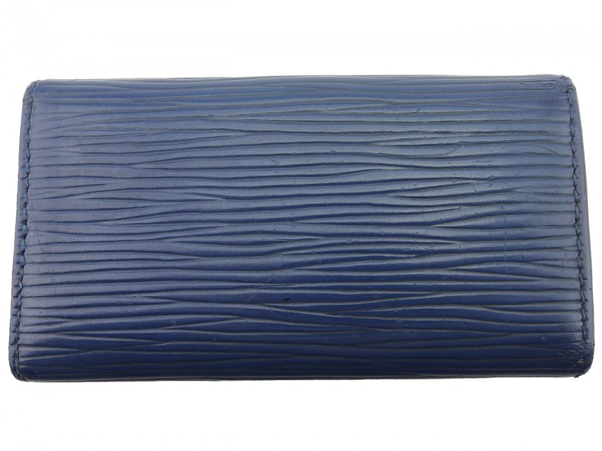 LOUIS VUITTON Key case Key holder  M6382G Blue silver Multicles4